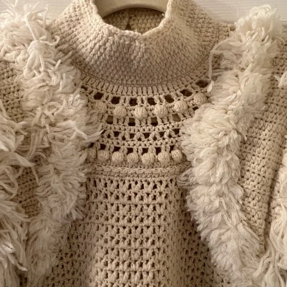 Sea NY Women’s Darcy Sweater, cream color, sample size S/4